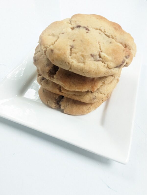 home baked chocolate chip cookie